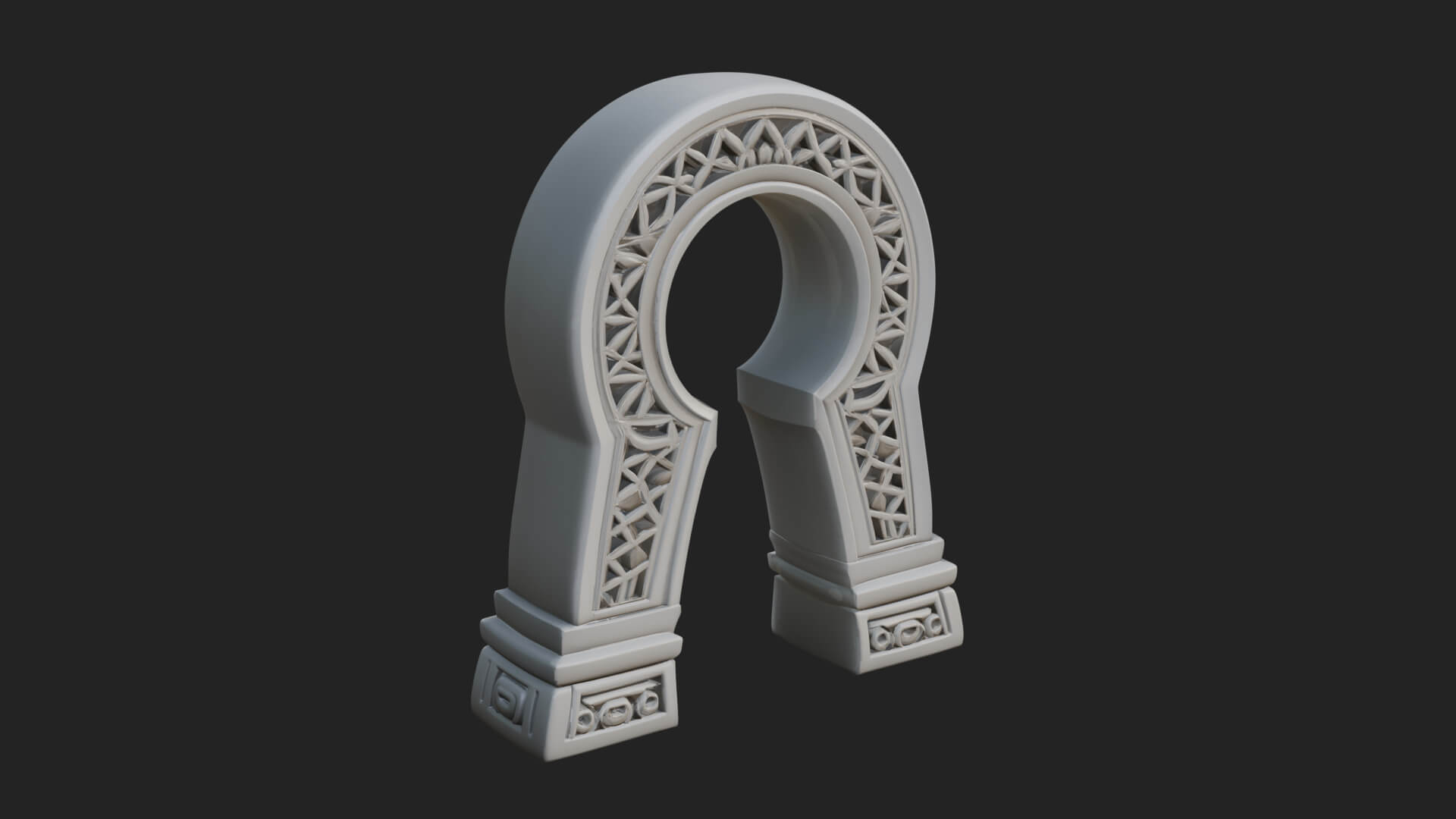 Rune Stone Arch Design 6 3D Print Model 3D Model