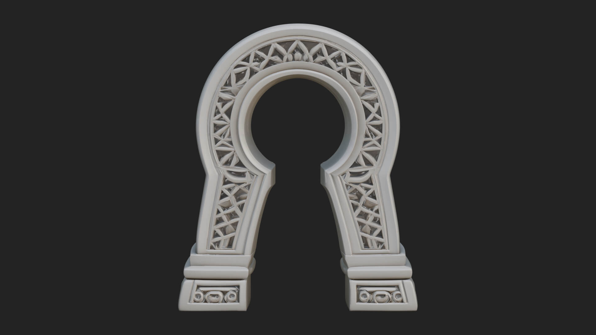 Rune Stone Arch Design 6 3D Print Model 3D Model
