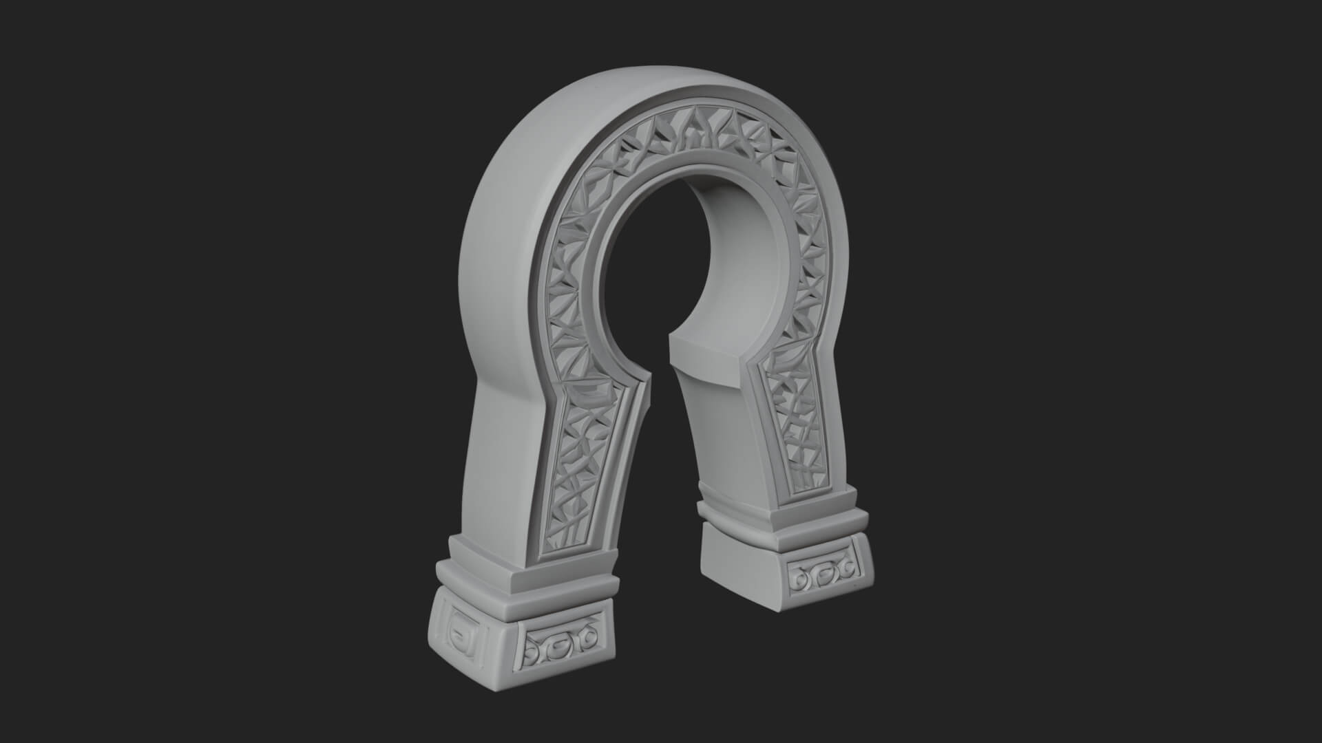 Rune Stone Arch Design 6 3D Print Model 3D Model