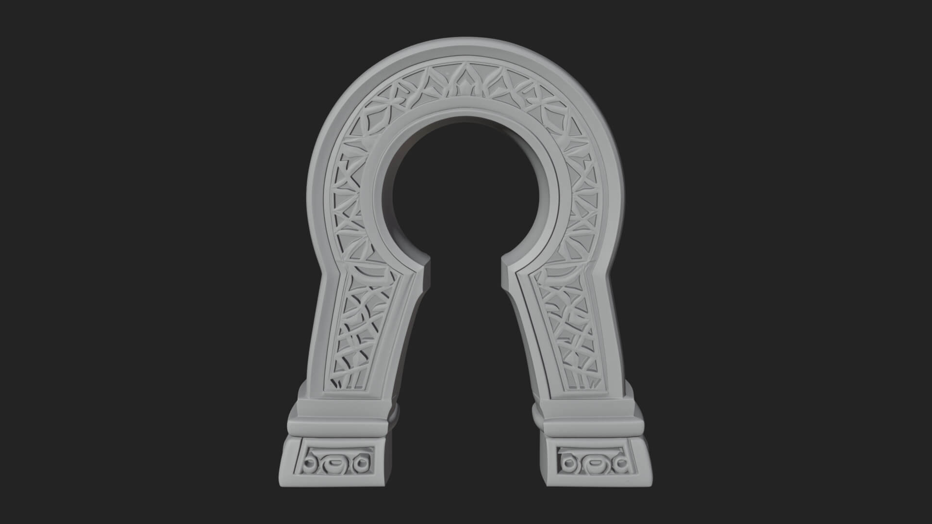Rune Stone Arch Design 6 3D Print Model 3D Model