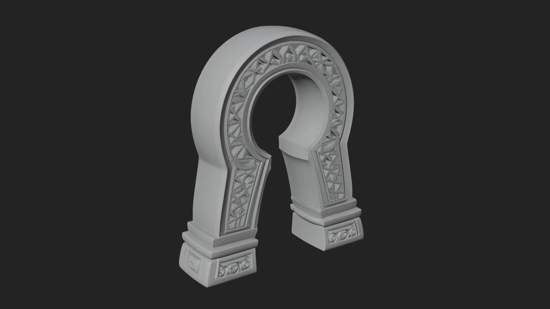 Rune Stone Arch Design 6 3D Print Model 3D Model