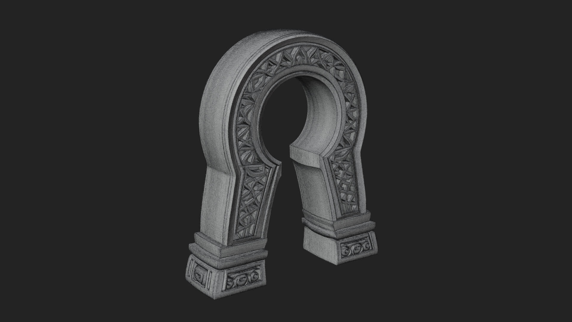 Rune Stone Arch Design 6 3D Print Model 3D Model