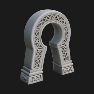 Rune Stone Arch Design 6 3D Print Model