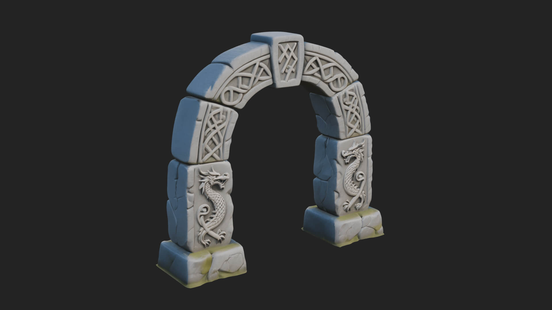 Rune Stone Arch Design 7 3D Print Model 3D Model