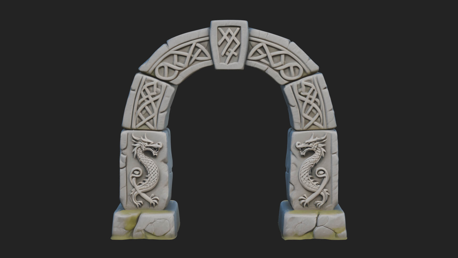 Rune Stone Arch Design 7 3D Print Model 3D Model