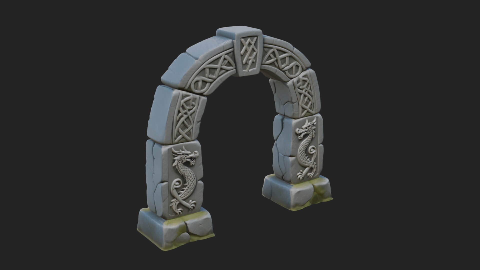 Rune Stone Arch Design 7 3D Print Model 3D Model