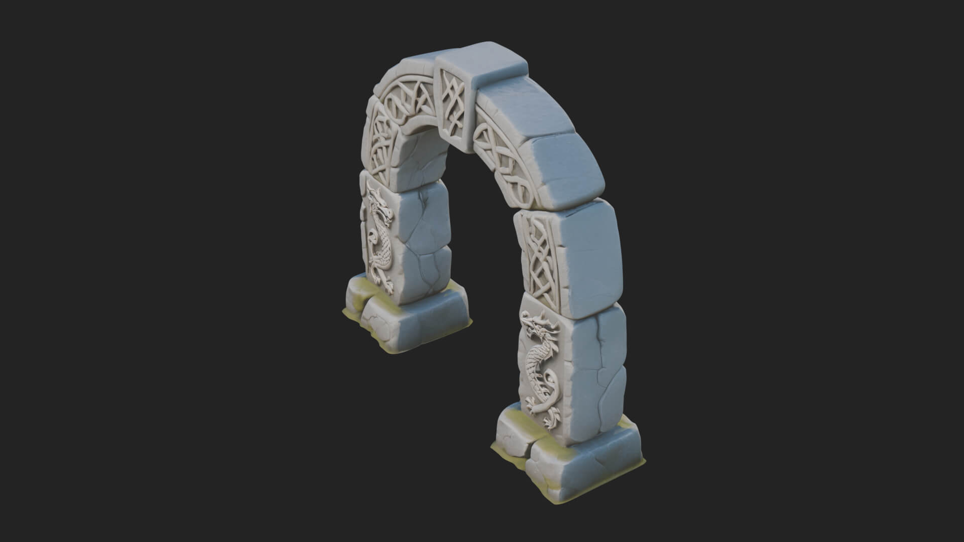Rune Stone Arch Design 7 3D Print Model 3D Model