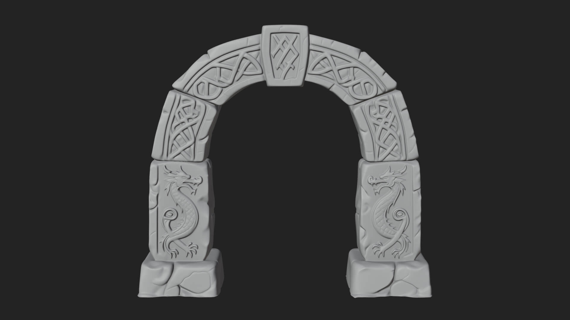 Rune Stone Arch Design 7 3D Print Model 3D Model