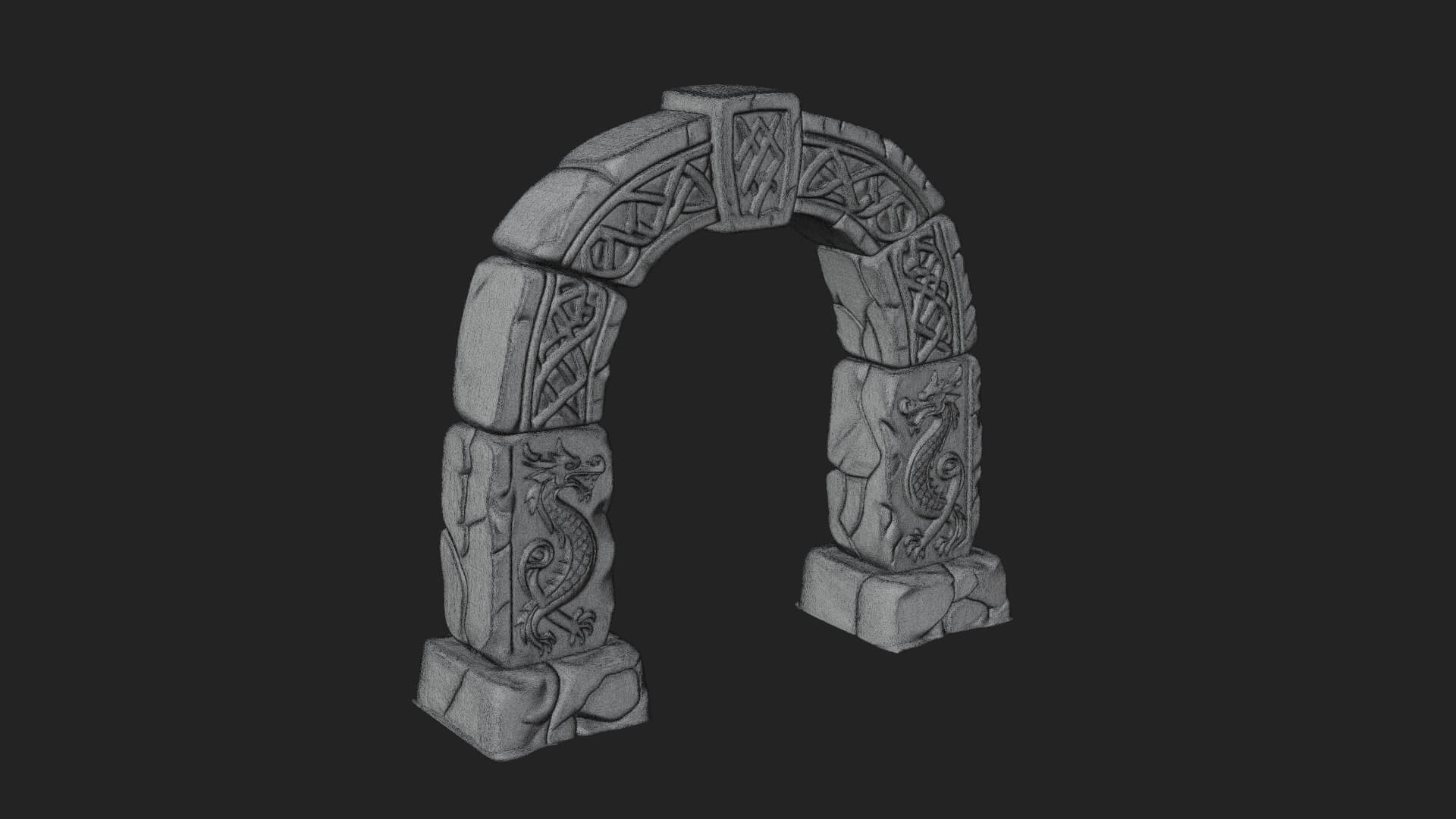 Rune Stone Arch Design 7 3D Print Model 3D Model