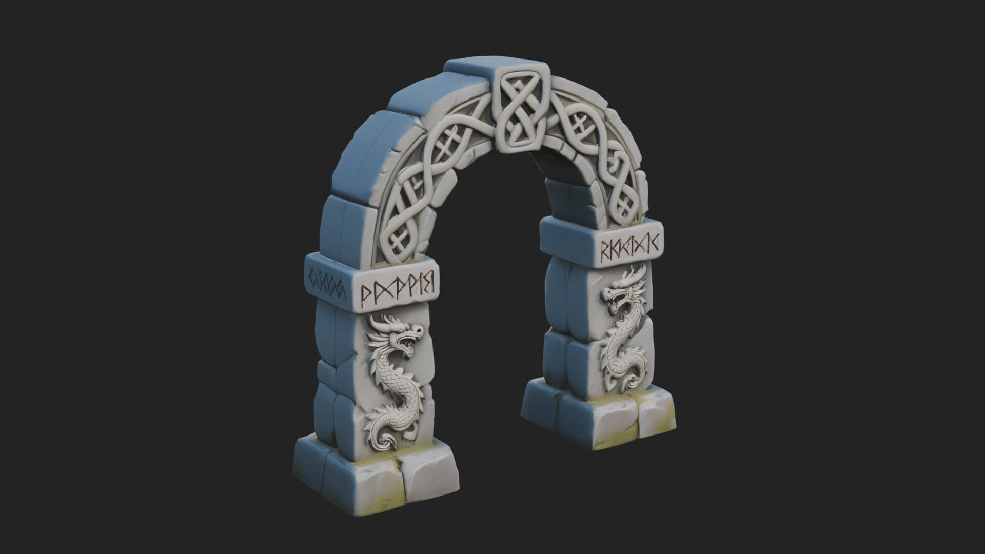 Rune Stone Arch Design 8 3D Print Model 3D Model