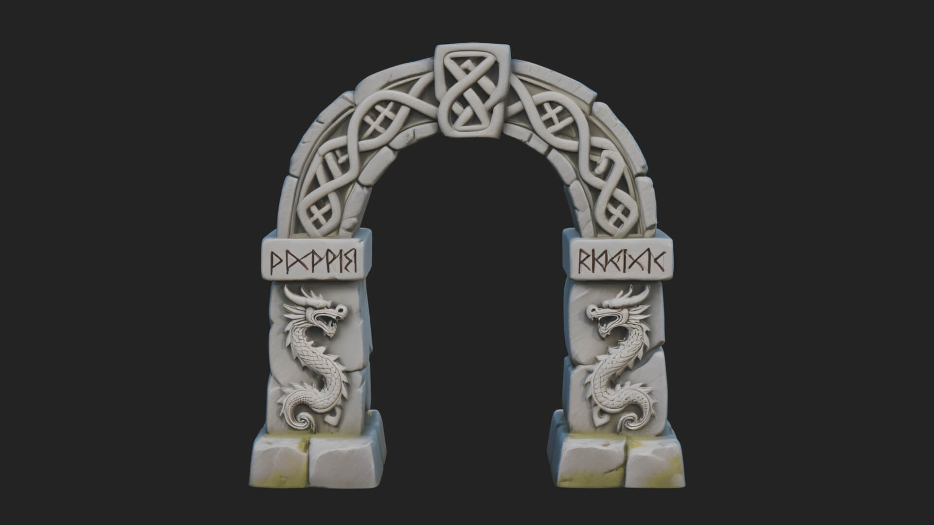 Rune Stone Arch Design 8 3D Print Model 3D Model