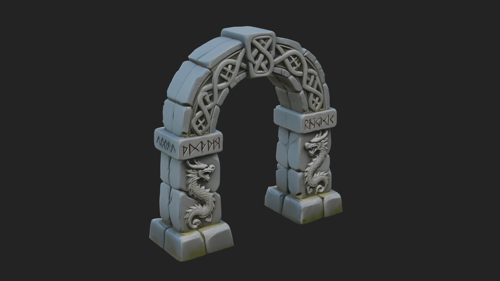 Rune Stone Arch Design 8 3D Print Model 3D Model