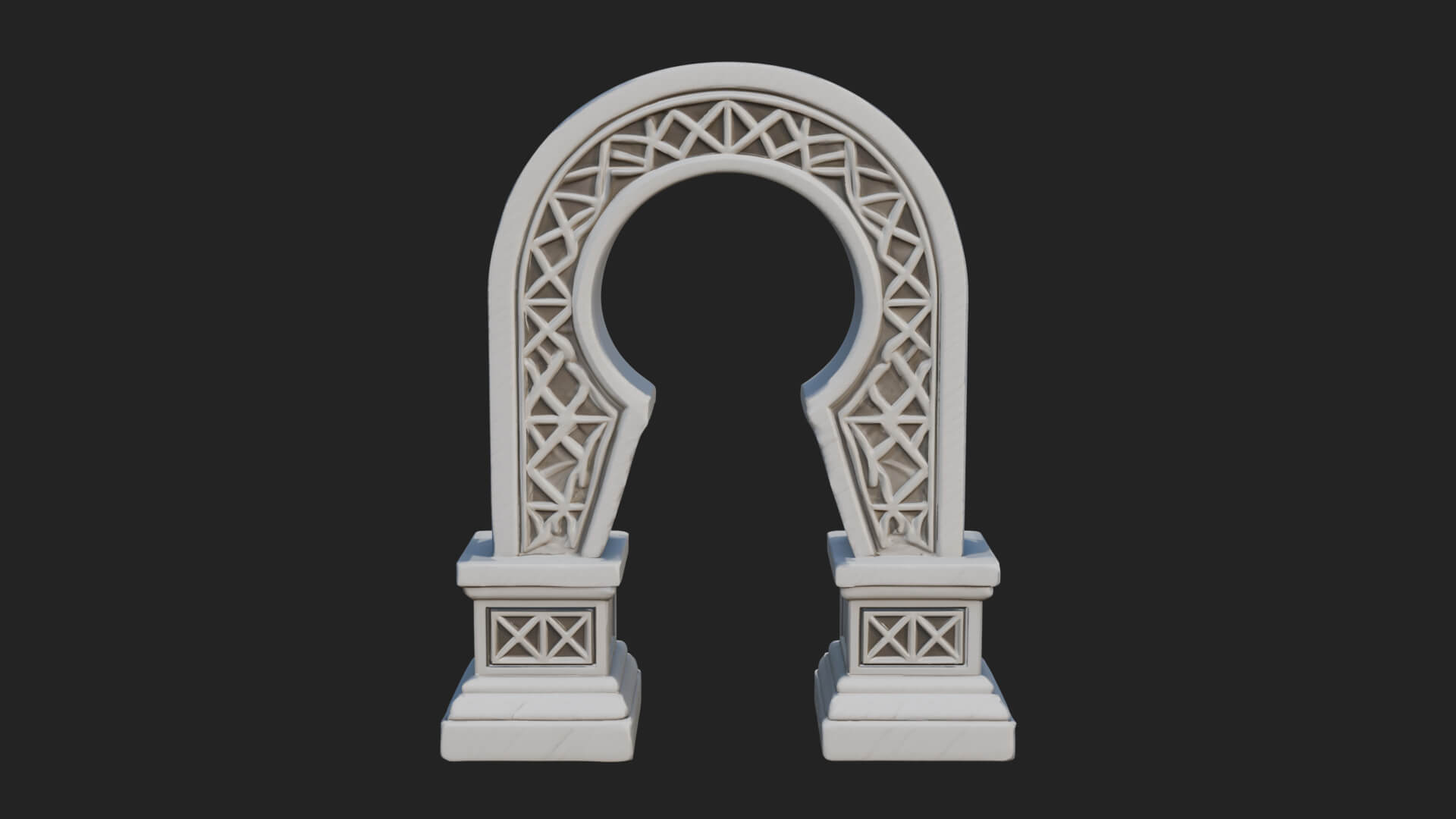 Rune Stone Arch Design 9 3D Print Model 3D Model