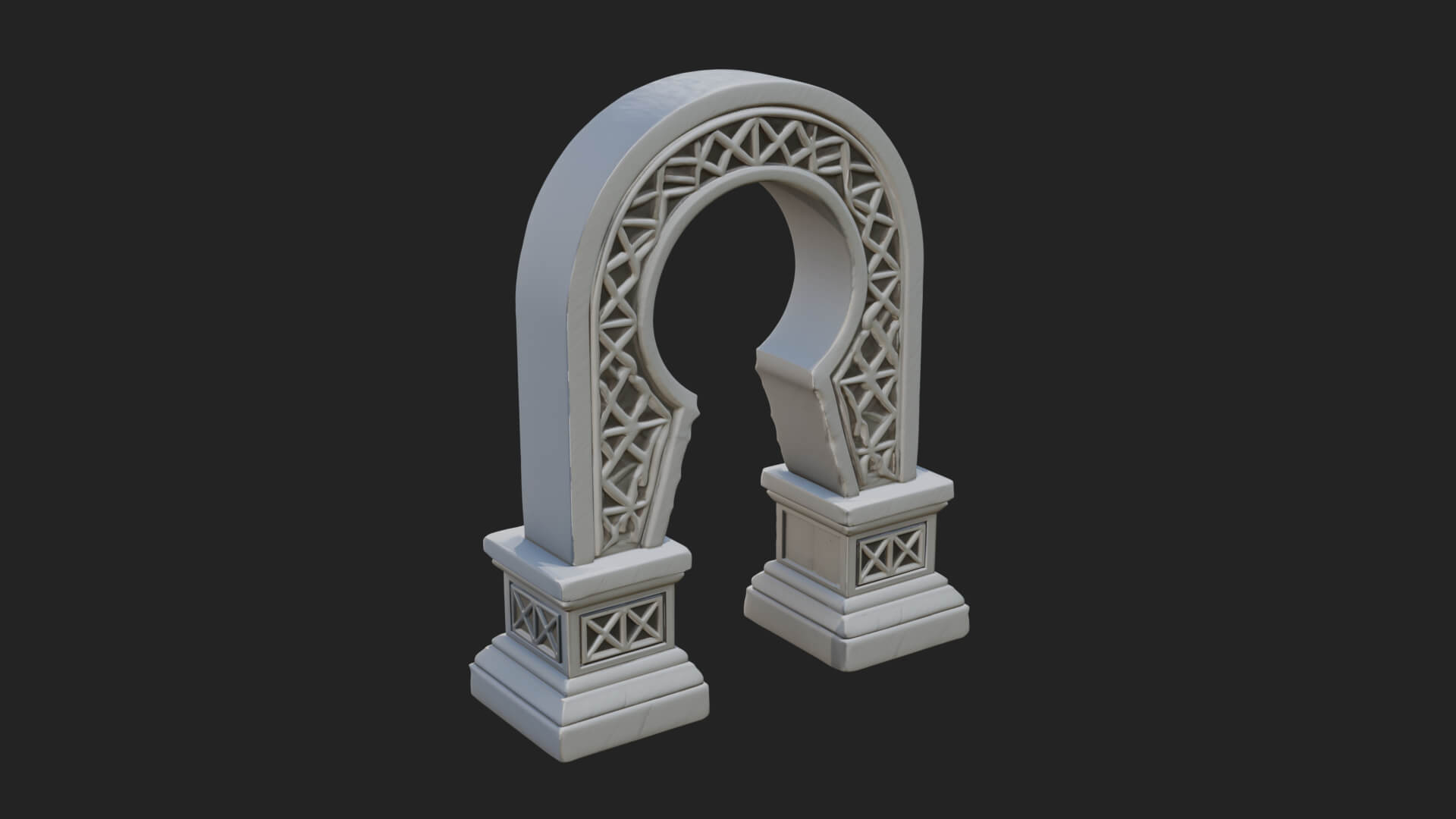 Rune Stone Arch Design 9 3D Print Model 3D Model