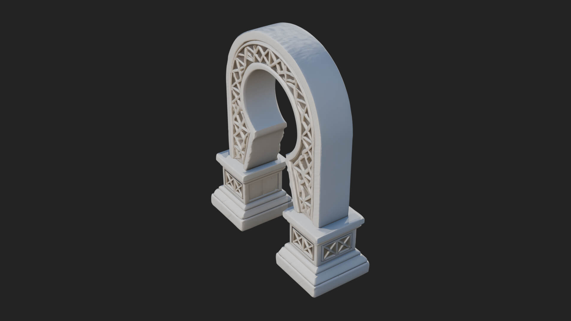 Rune Stone Arch Design 9 3D Print Model 3D Model
