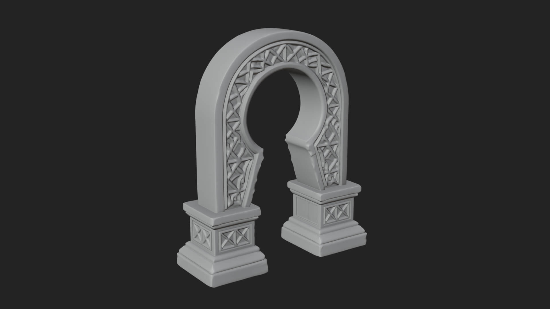 Rune Stone Arch Design 9 3D Print Model 3D Model
