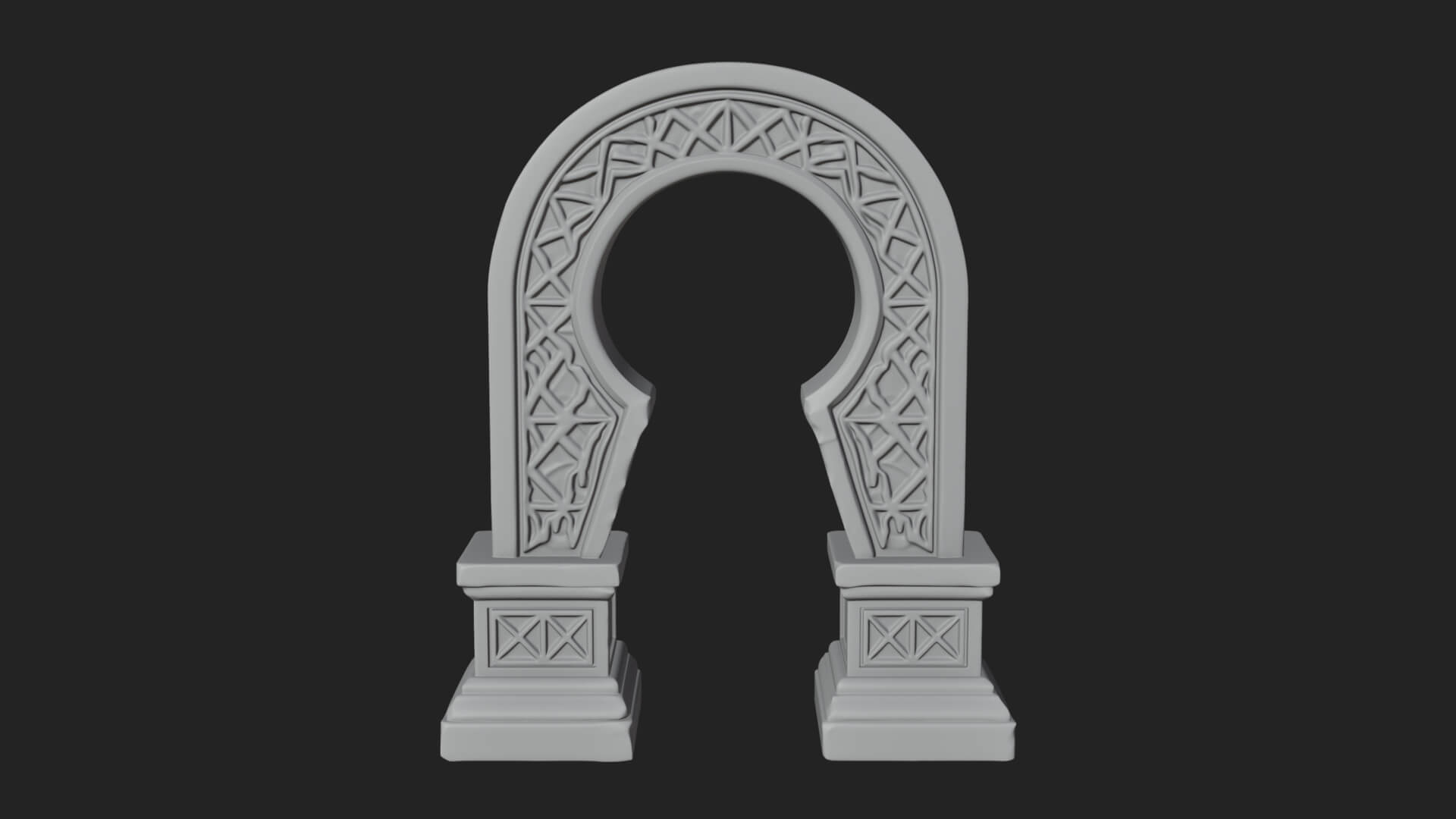 Rune Stone Arch Design 9 3D Print Model 3D Model