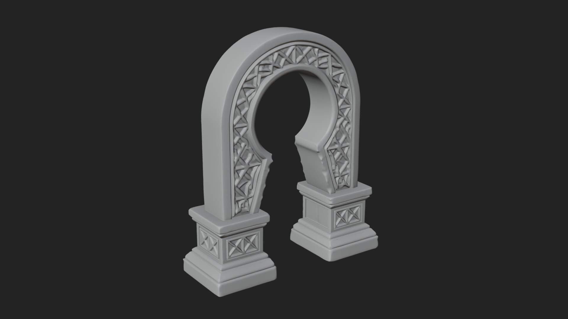 Rune Stone Arch Design 9 3D Print Model 3D Model