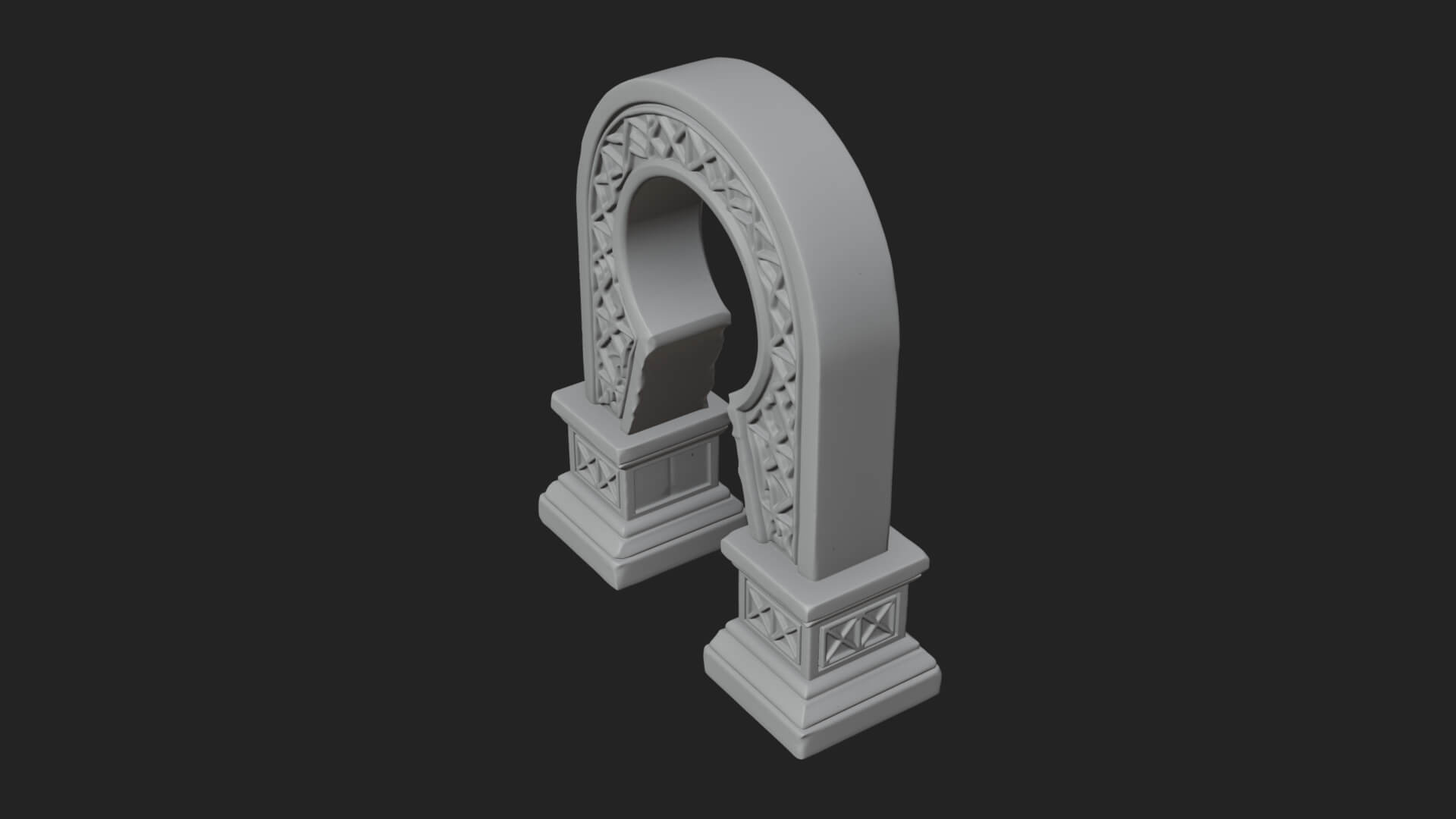 Rune Stone Arch Design 9 3D Print Model 3D Model