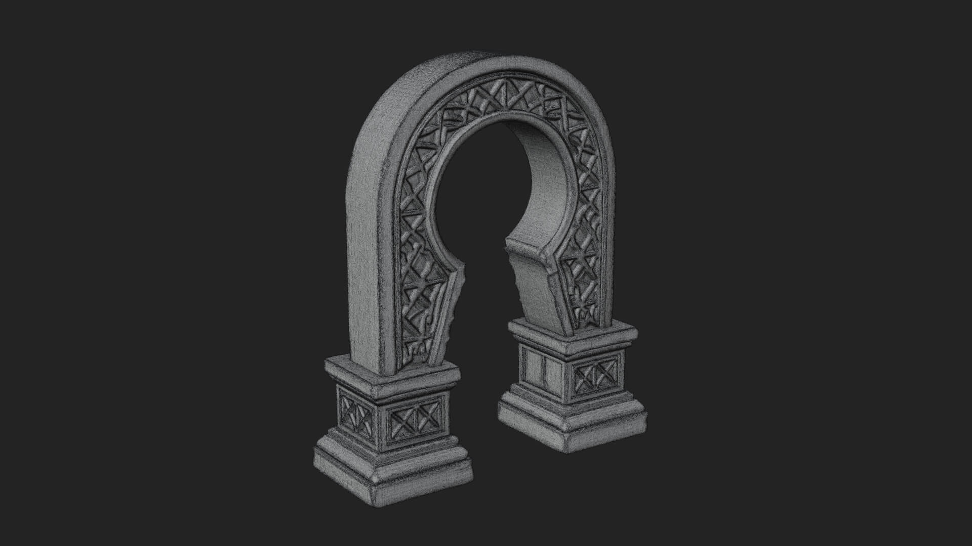 Rune Stone Arch Design 9 3D Print Model 3D Model