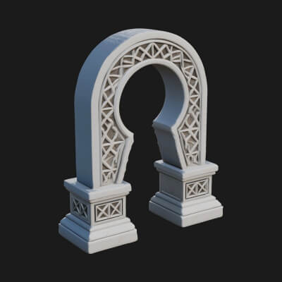 Rune Stone Arch Design 9 3D Print Model