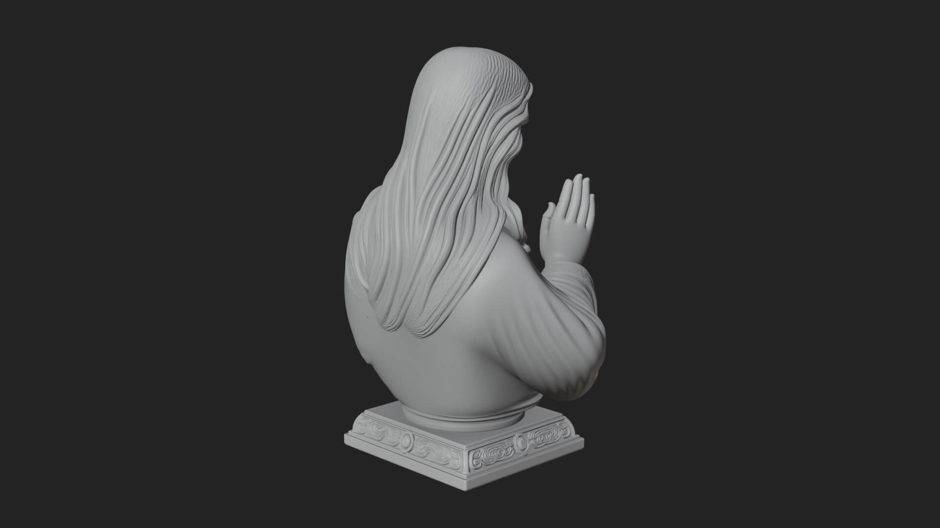 Sacred Heart Christ Bust Statue Design 1 3D Print Model by ARCHVANTA