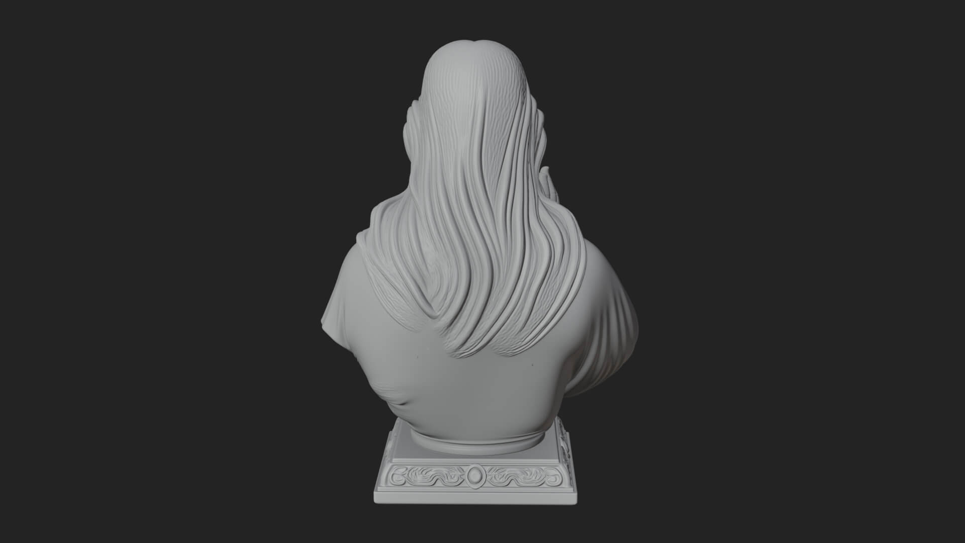 Sacred Heart Christ Bust Statue Design 1 3D Print Model 3D Model