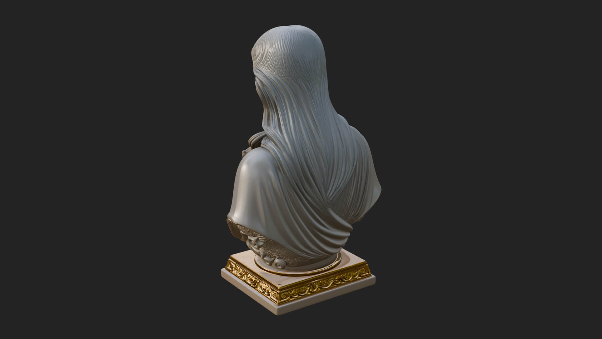 Sacred Heart Christ Bust Statue Design 2 3D Print Model 3D Model