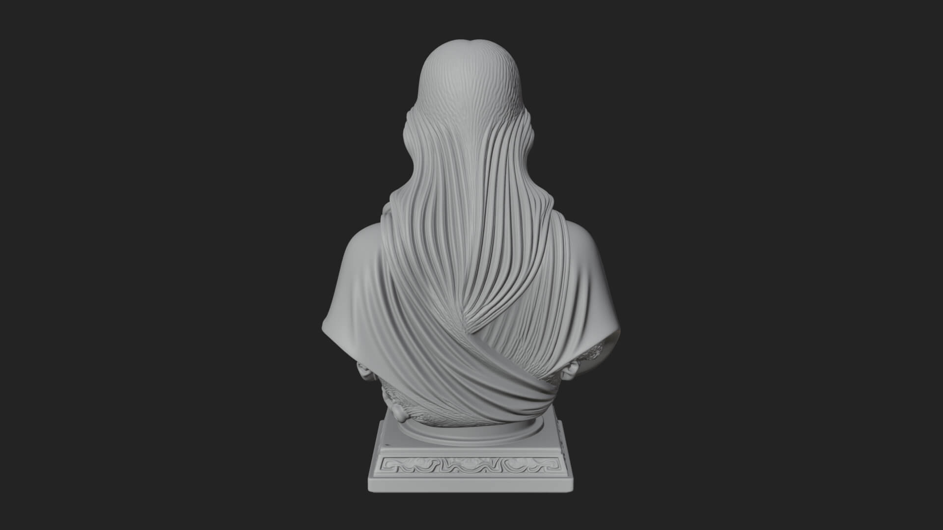 Sacred Heart Christ Bust Statue Design 2 3D Print Model 3D Model