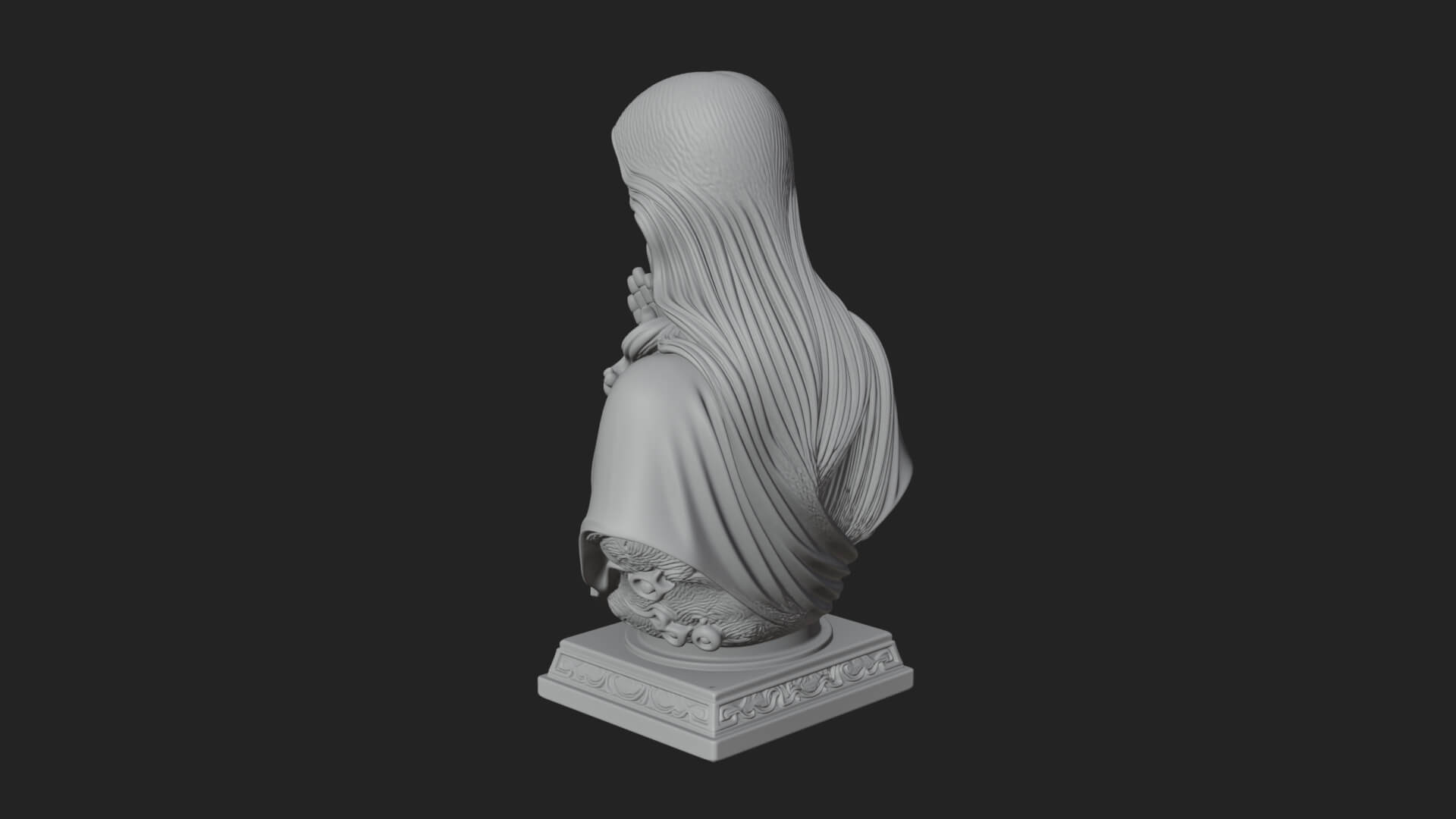 Sacred Heart Christ Bust Statue Design 2 3D Print Model 3D Model