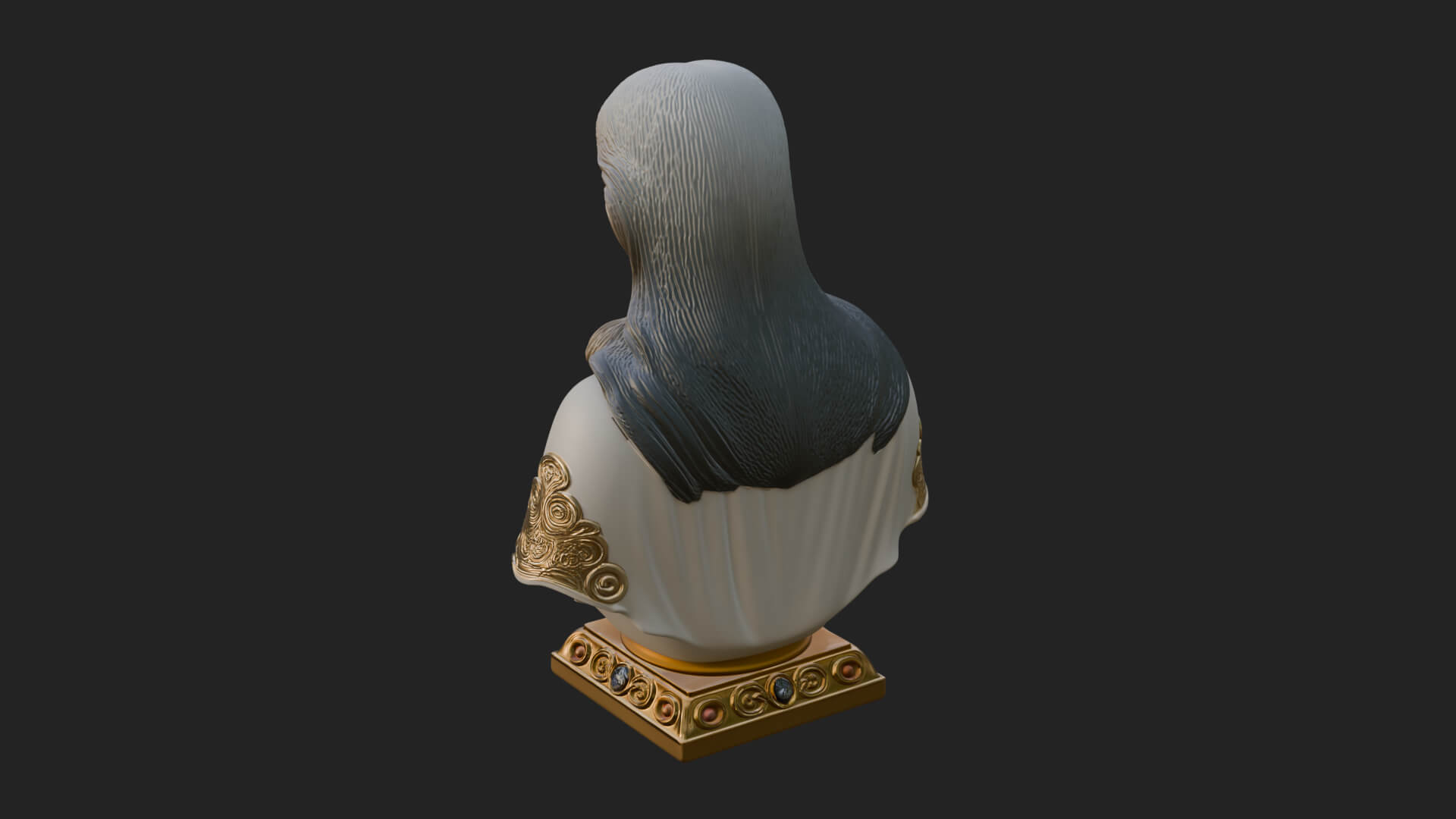 Sacred Heart Christ Bust Statue Design 3 3D Print Model 3D Model