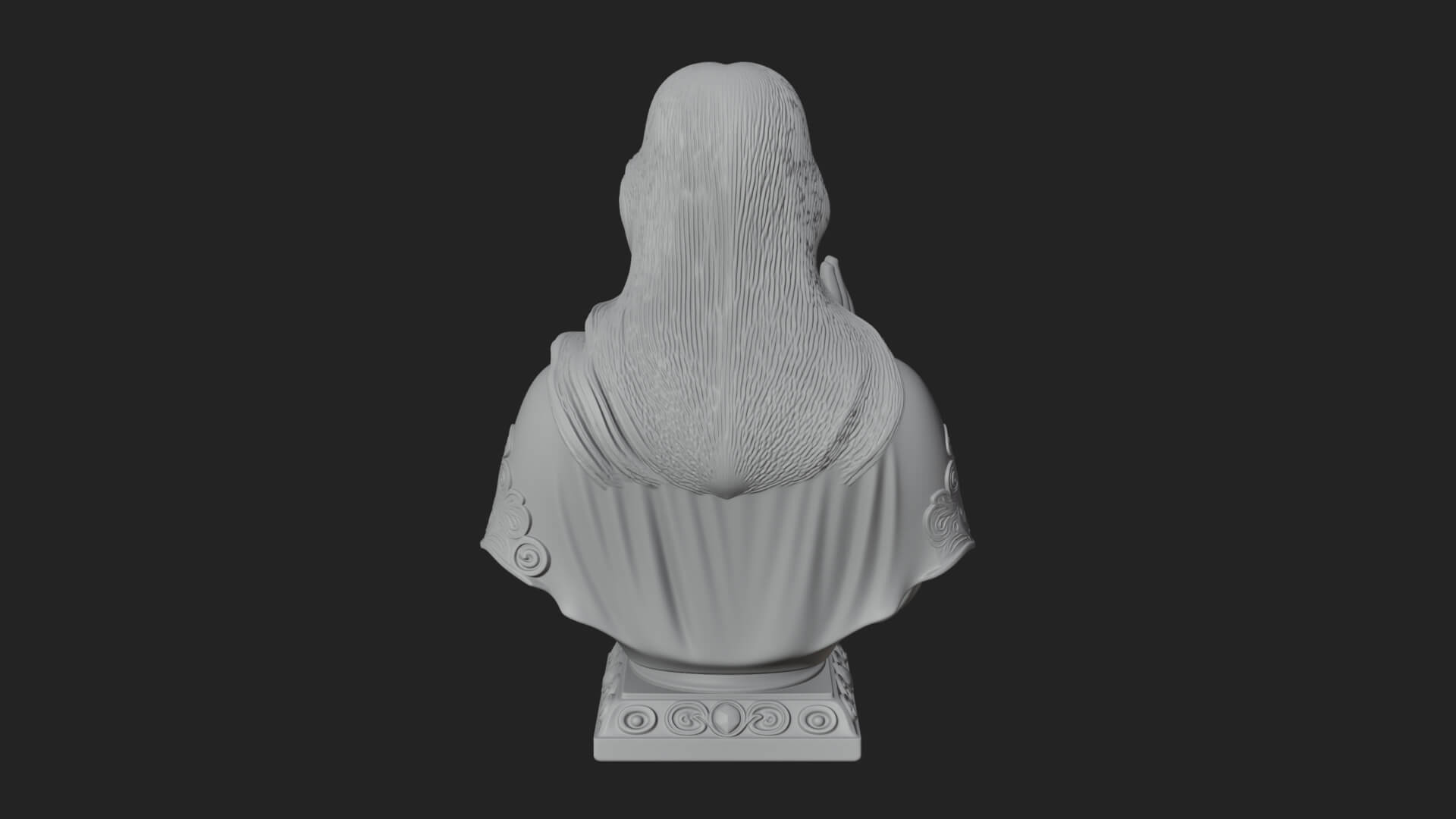 Sacred Heart Christ Bust Statue Design 3 3D Print Model 3D Model