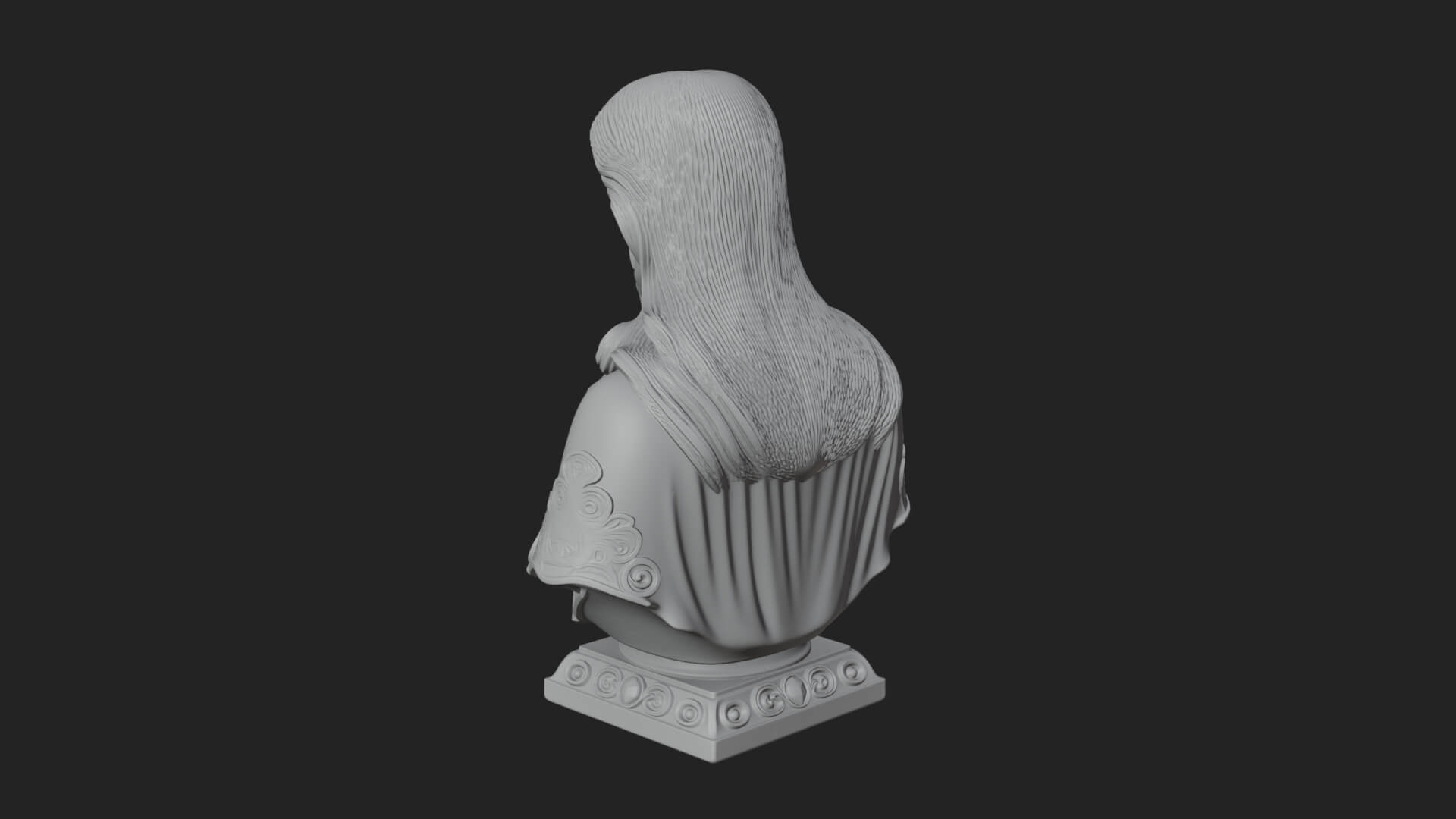 Sacred Heart Christ Bust Statue Design 3 3D Print Model 3D Model