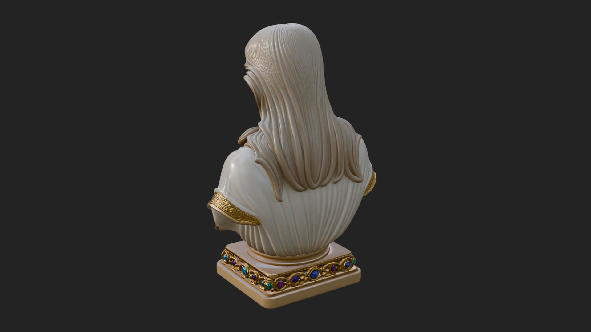 Sacred Heart Christ Bust Statue Design 4 3D Print Model 3D Model