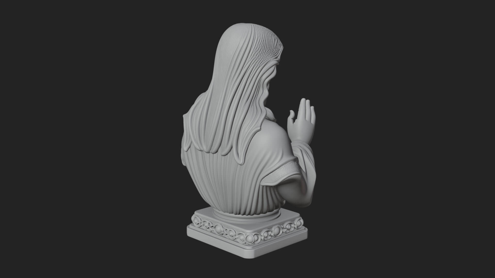 Sacred Heart Christ Bust Statue Design 4 3D Print Model 3D Model