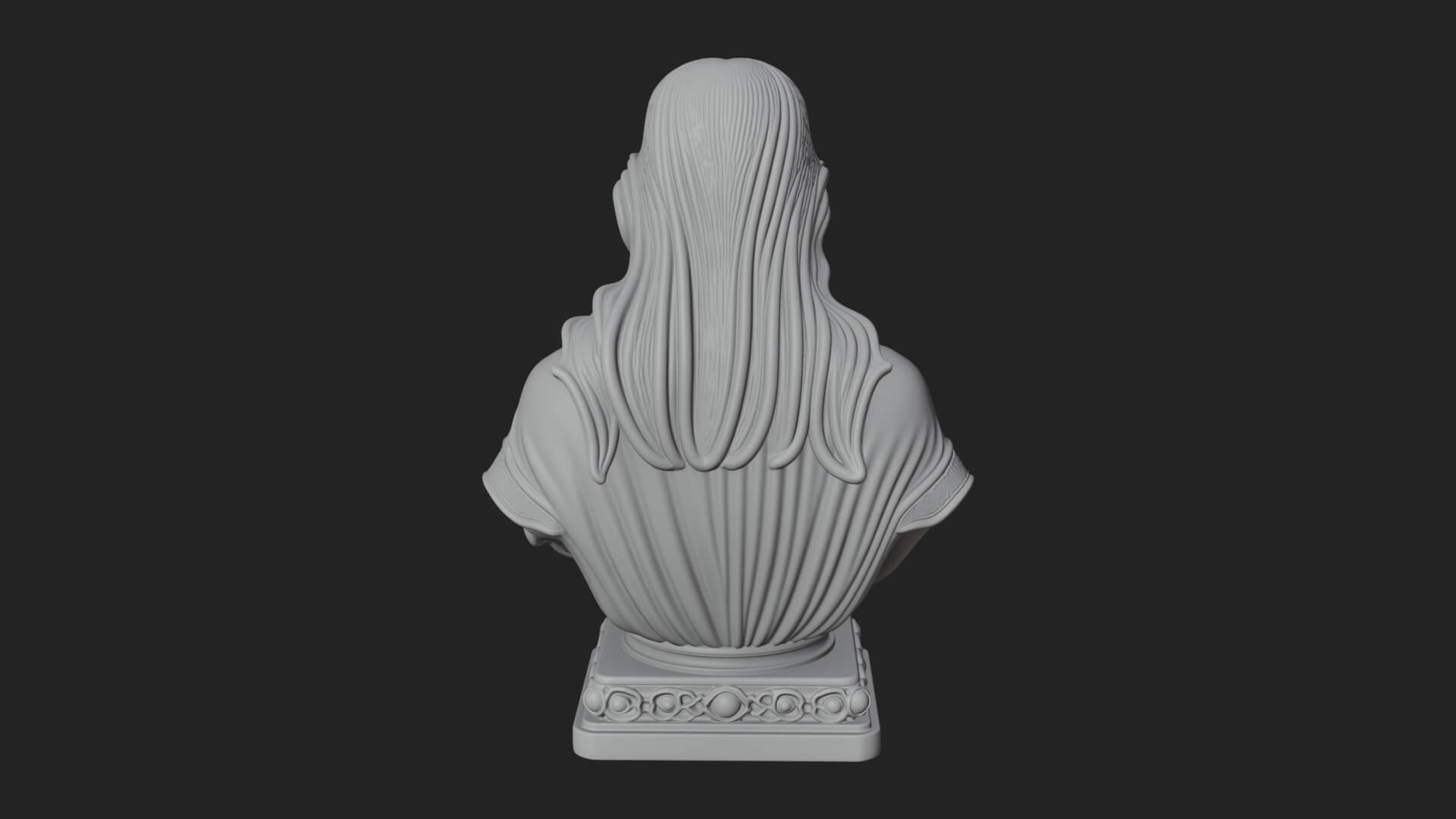Sacred Heart Christ Bust Statue Design 4 3D Print Model 3D Model
