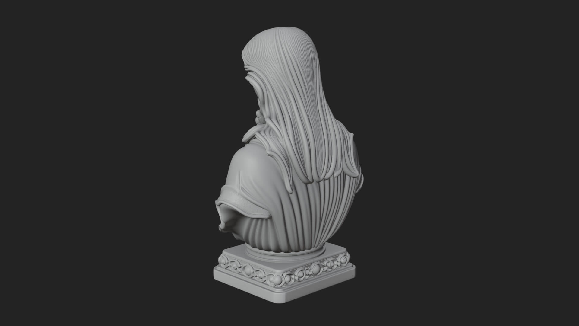 Sacred Heart Christ Bust Statue Design 4 3D Print Model 3D Model