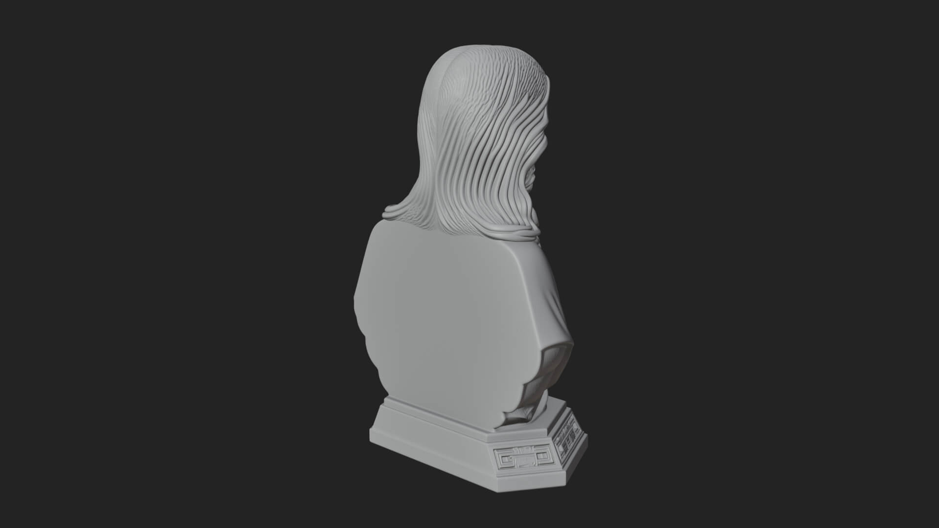 Sacred Heart Christ Bust Statue Design 5 3D Print Model 3D Model