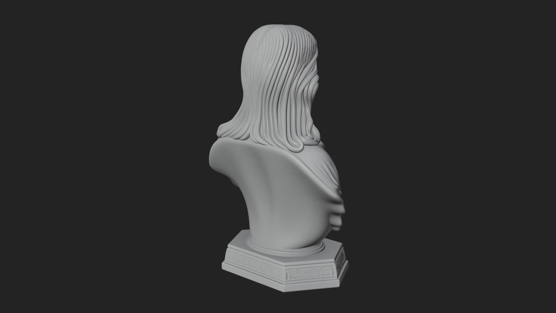 Sacred Heart Christ Bust Statue Design 6 3D Print Model 3D Model