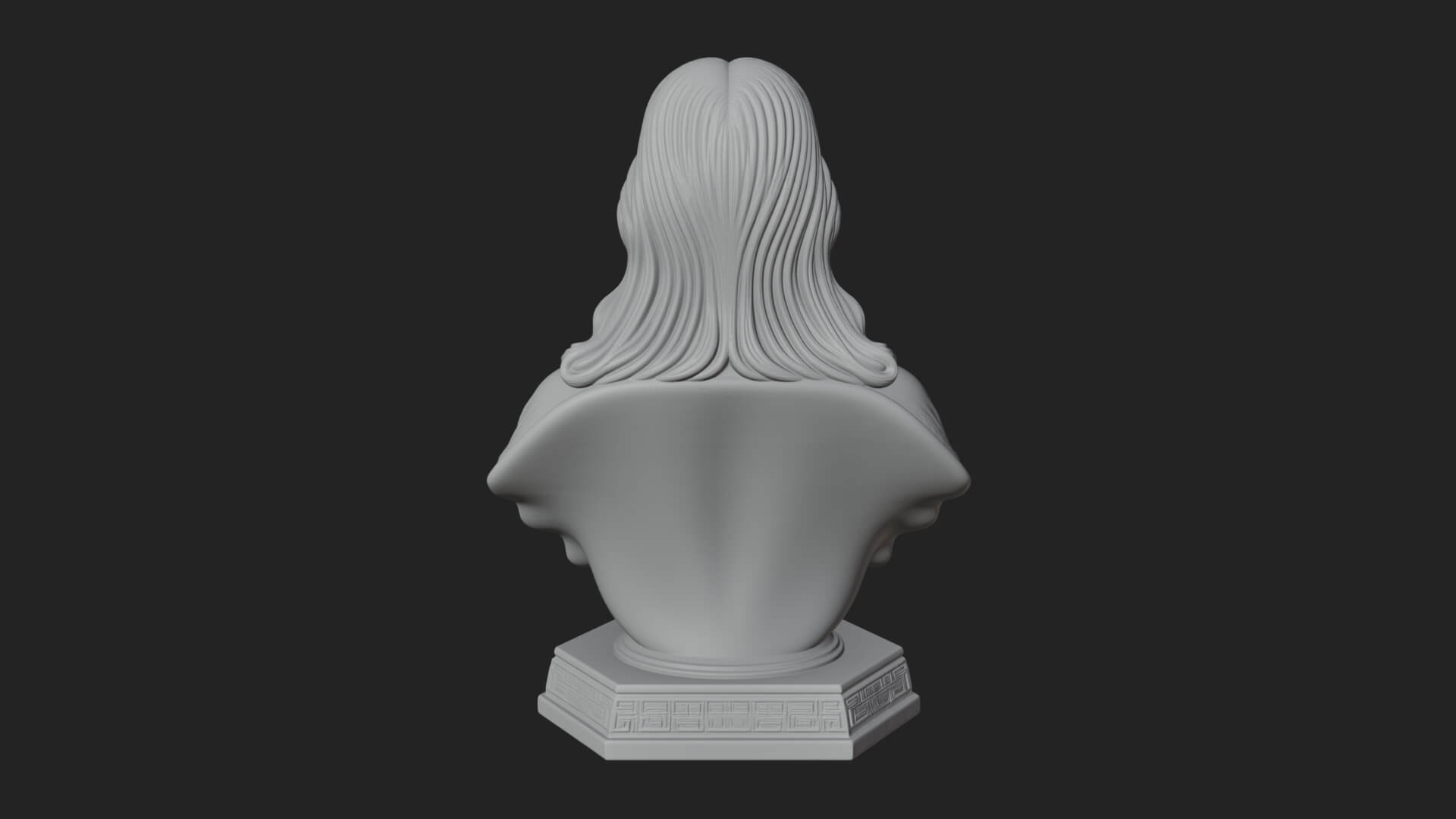 Sacred Heart Christ Bust Statue Design 6 3D Print Model 3D Model