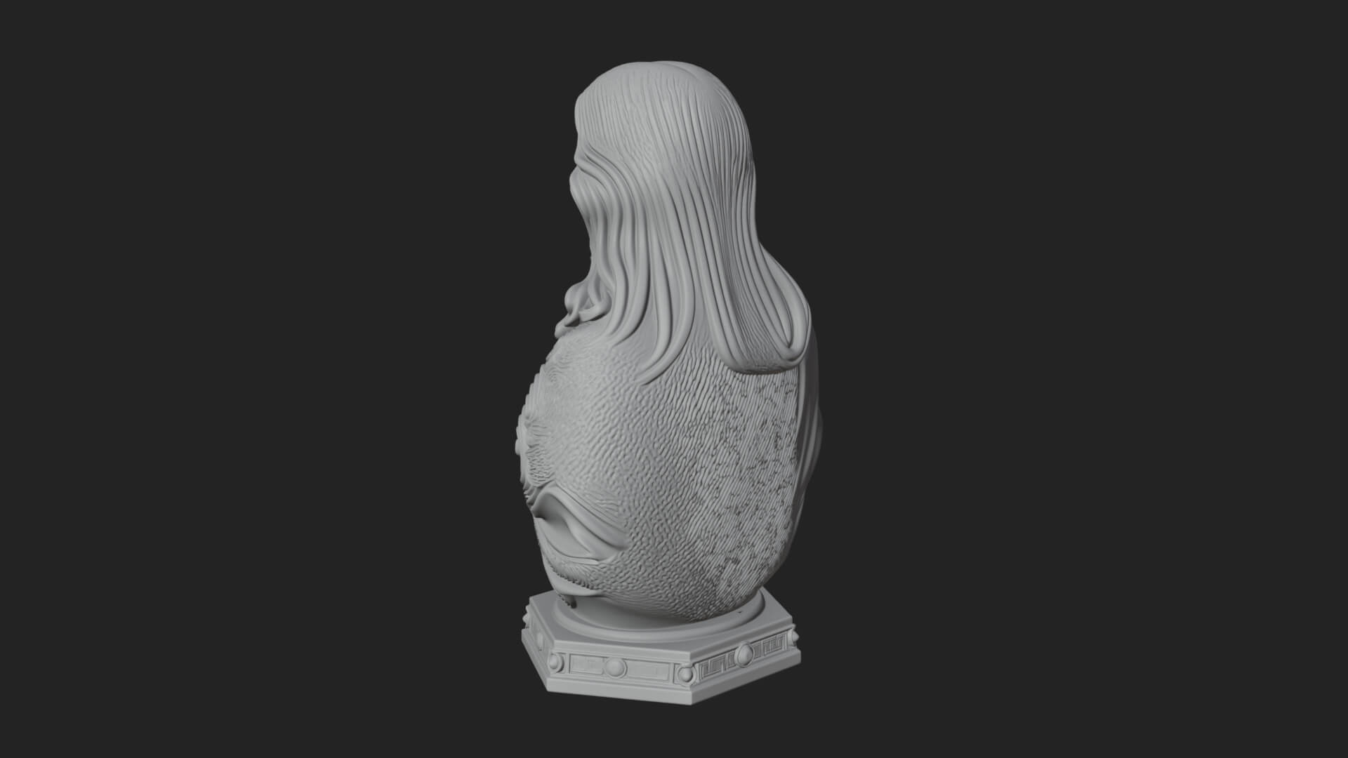 Sacred Heart Christ Bust Statue Design 8 3D Print Model 3D Model