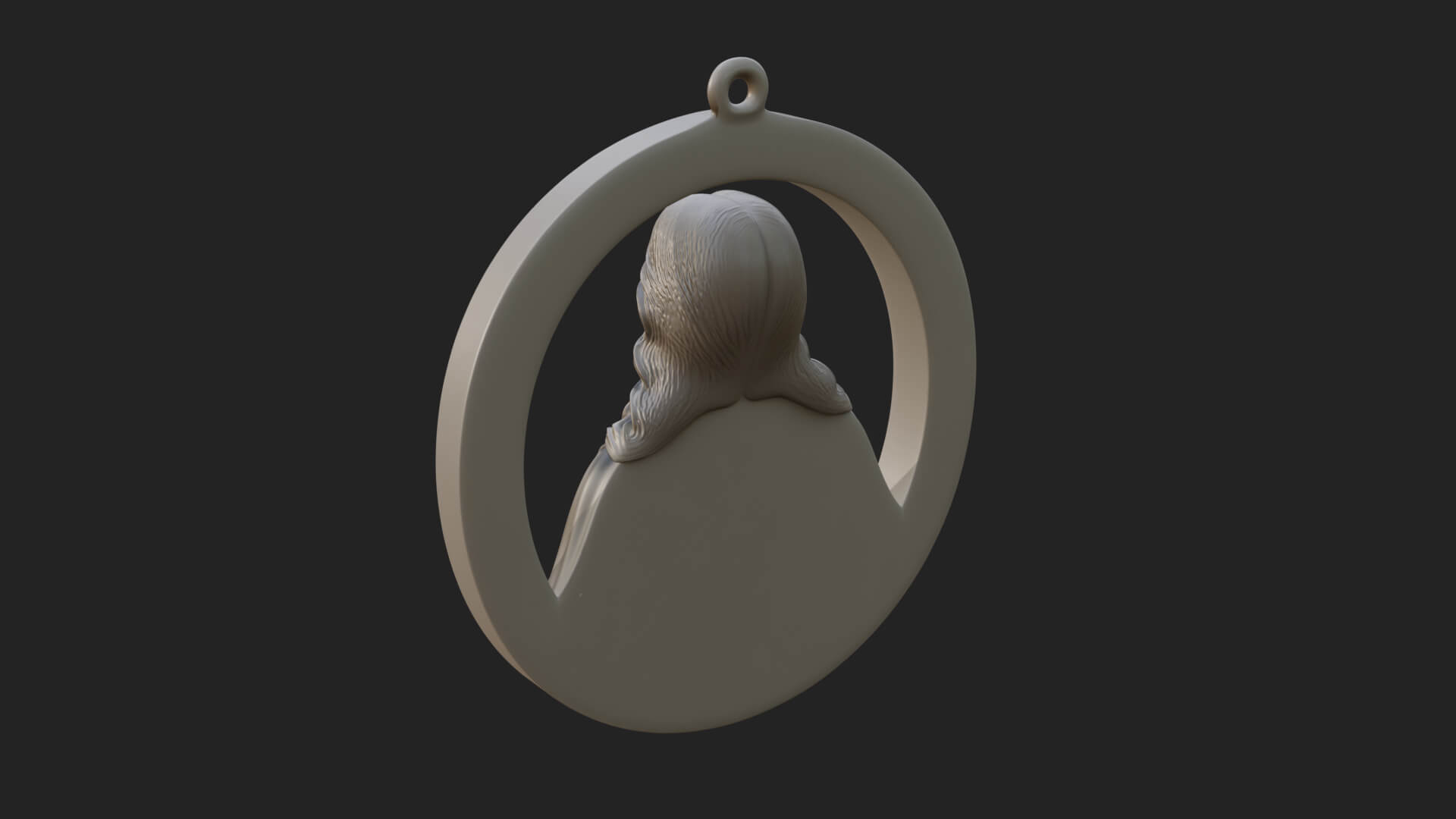 Sacred Heart Oval Relief Plaque Design 1 3D Print Model 3D Model