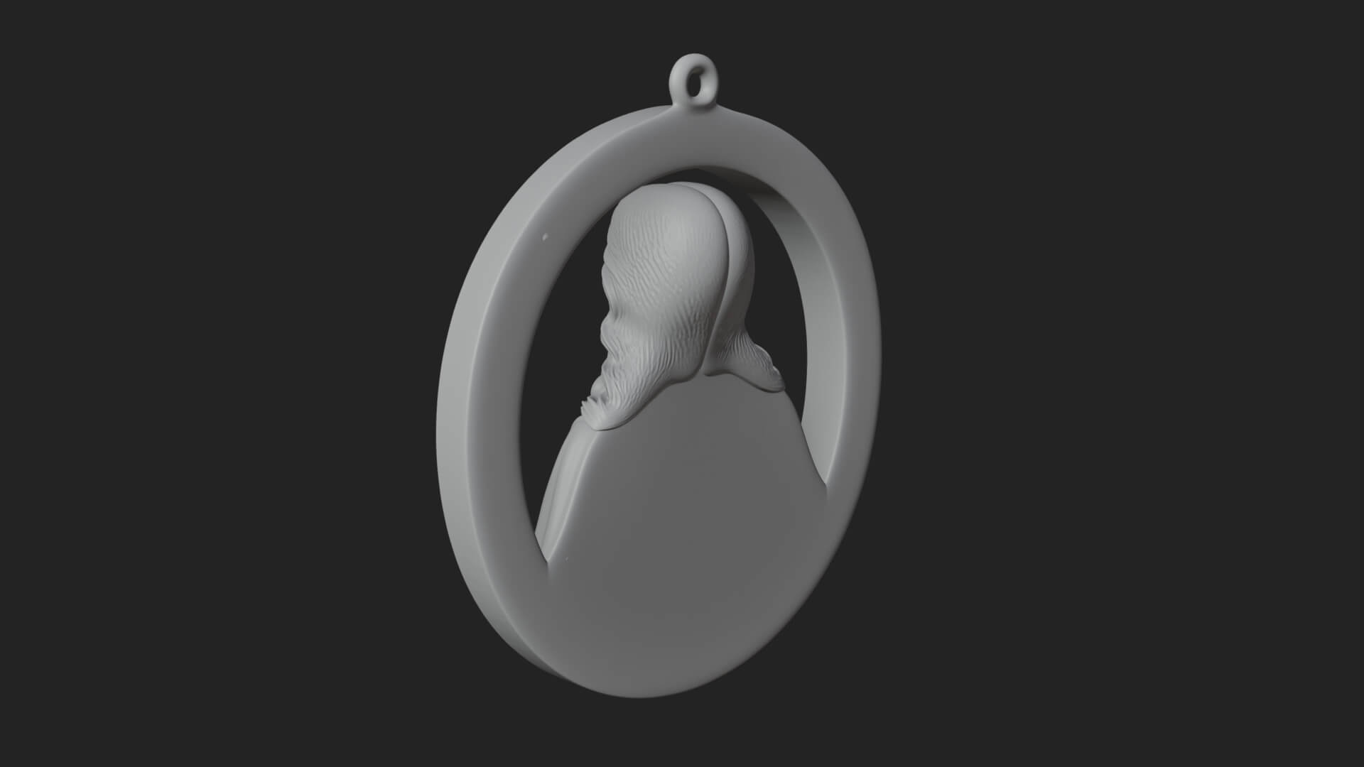 Sacred Heart Oval Relief Plaque Design 1 3D Print Model 3D Model