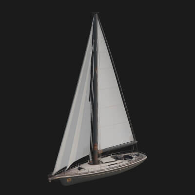 Sailing Yacht Model Design 10 3D Print Model