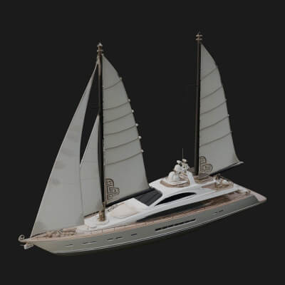 Sailing Yacht Model Design 2 3D Print Model