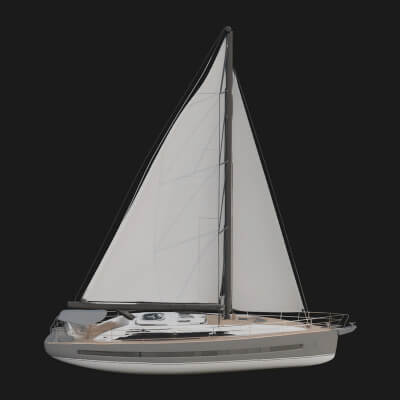 Sailing Yacht Model Design 6 3D Print Model