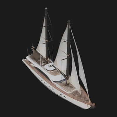 Sailing Yacht Model Design 9 3D Print Model