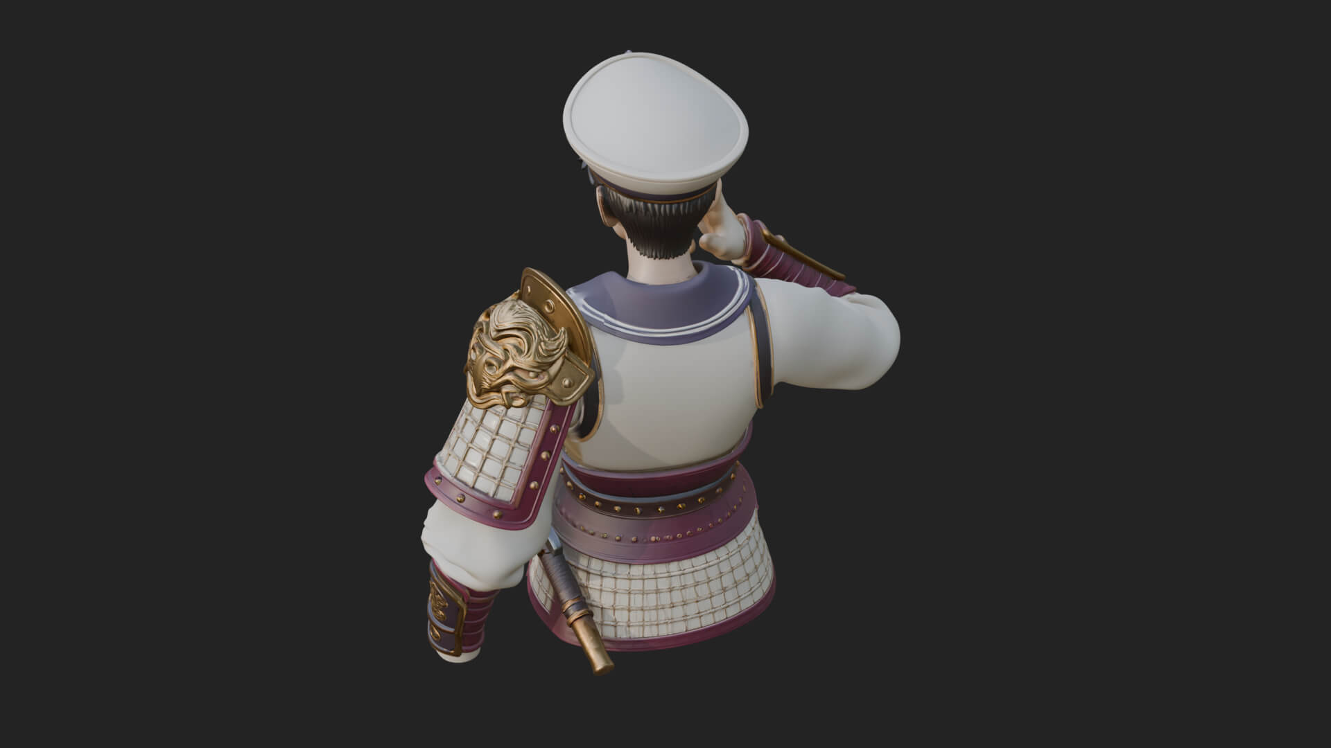 Sailor Cap Boy Statue Design 1 3D Print Model 3D Model