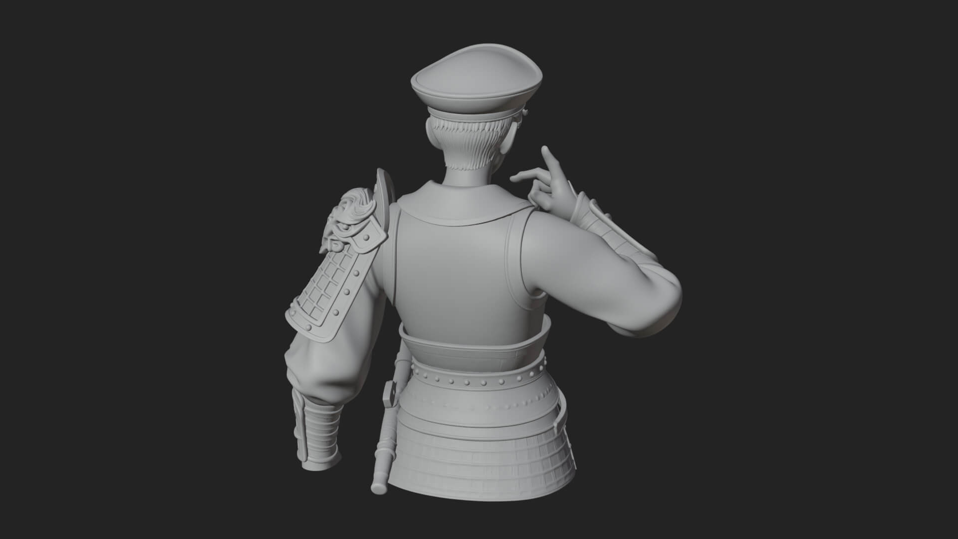 Sailor Cap Boy Statue Design 1 3D Print Model 3D Model