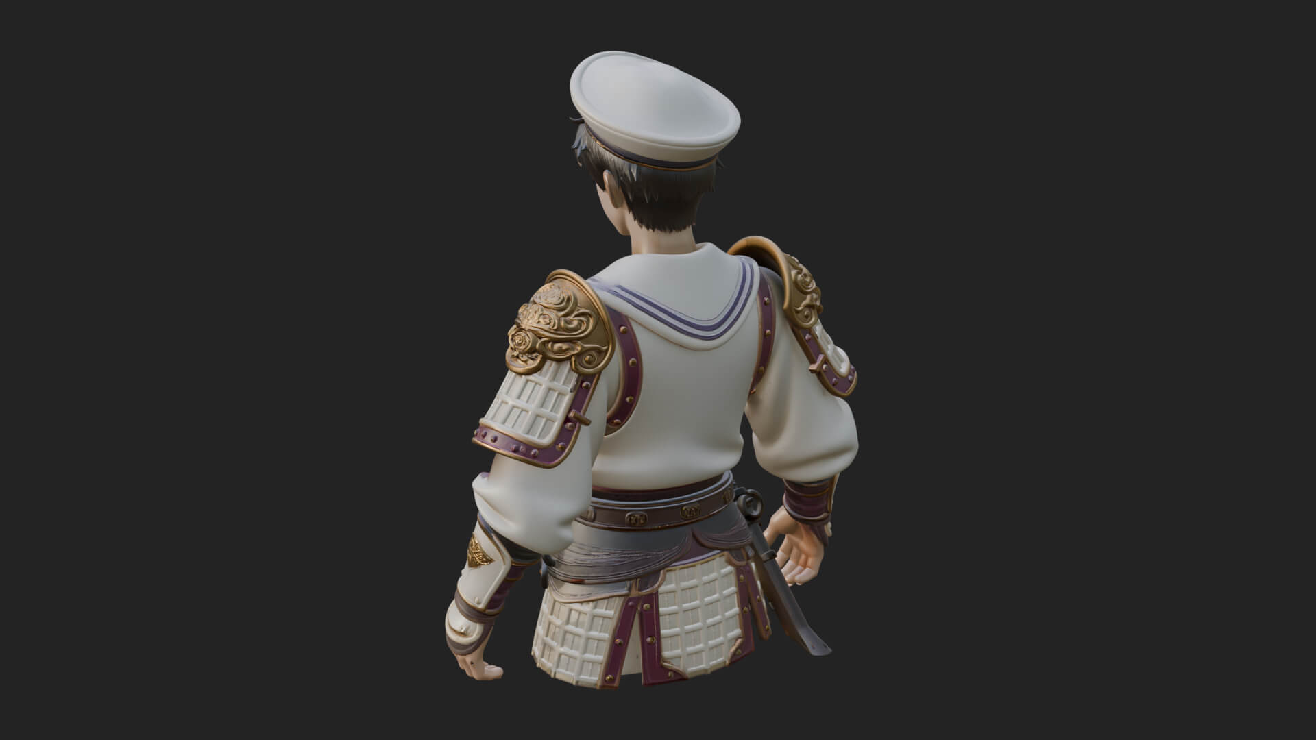 Sailor Cap Boy Statue Design 2 3D Print Model 3D Model